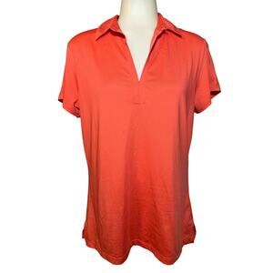 Callaway Women’s Orange Opti Dri Golf Short Sleeve Shirt Size Medium